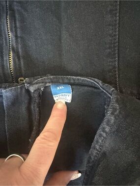 Old Navy Black Denim Dress with Zipper